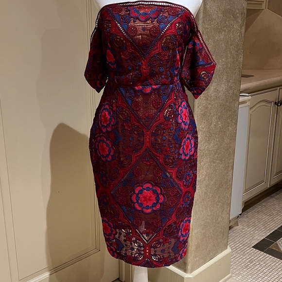 Much more flattering in person and on. Firm fitting shape flattering dress - Picture 5 of 12